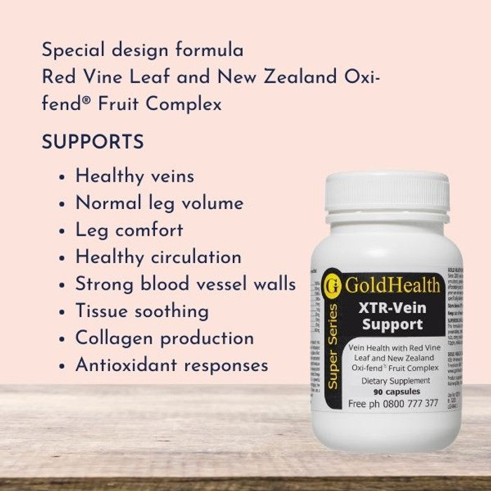 XTR-Vein Support with Red Vine Leaf and NZ Oxi-fend® Fruit Complex